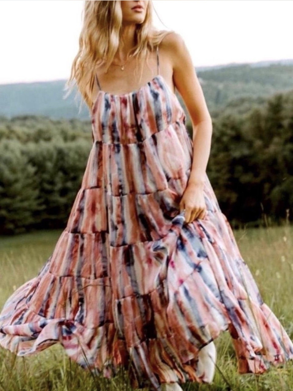 Storia Free People Tiered Midi Length Fairy Dress